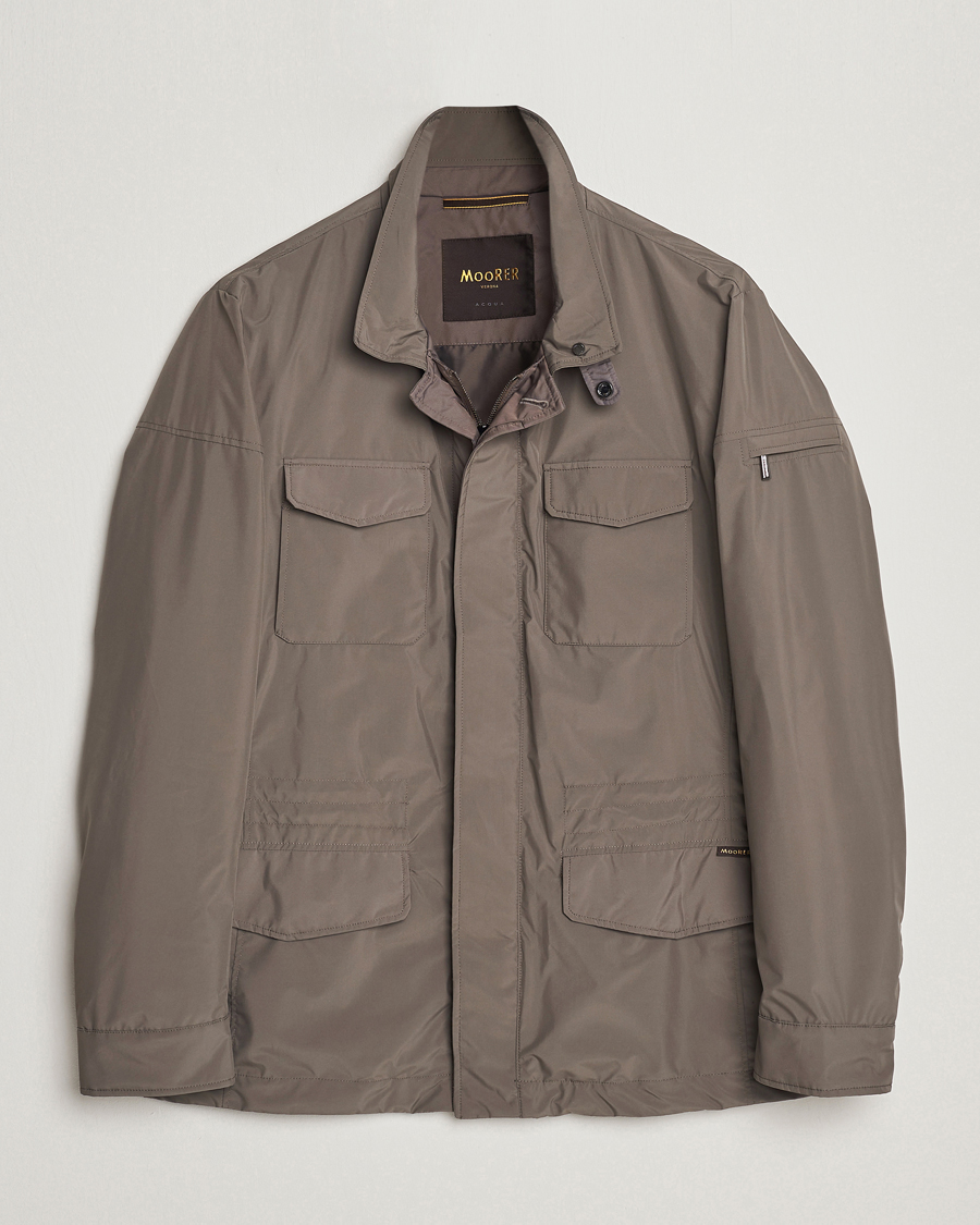 Homme | Manteaux Et Vestes | MooRER | Waterproof Nylon Field Jacket Brown
