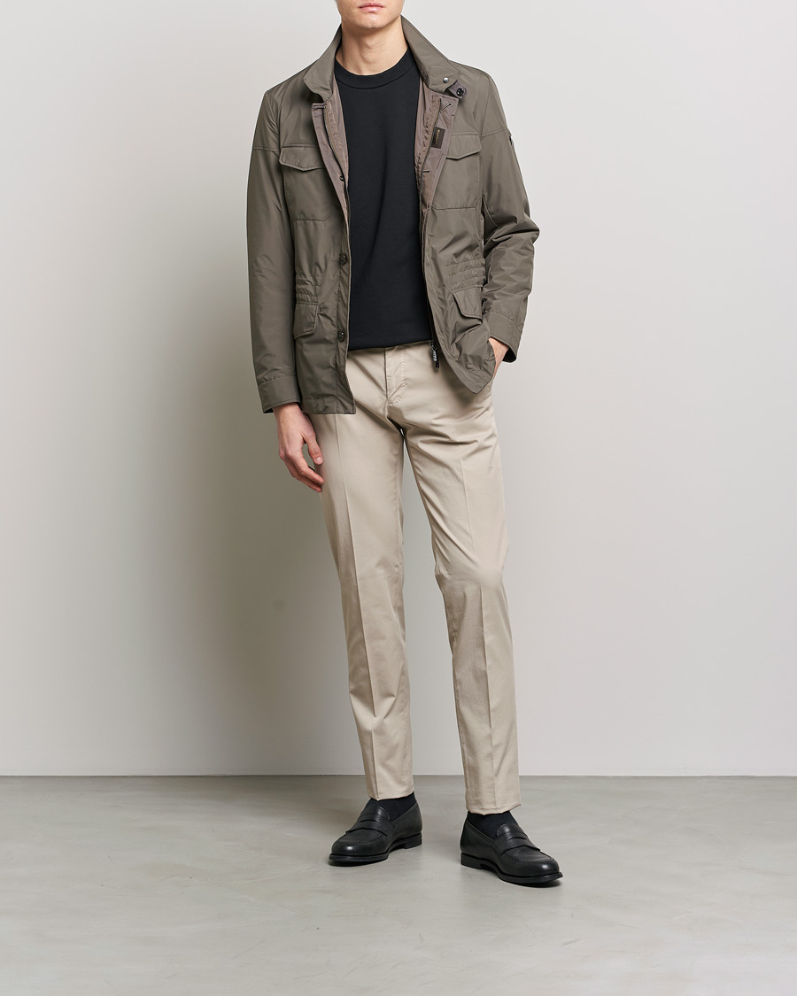 Homme | Manteaux Et Vestes | MooRER | Waterproof Nylon Field Jacket Brown