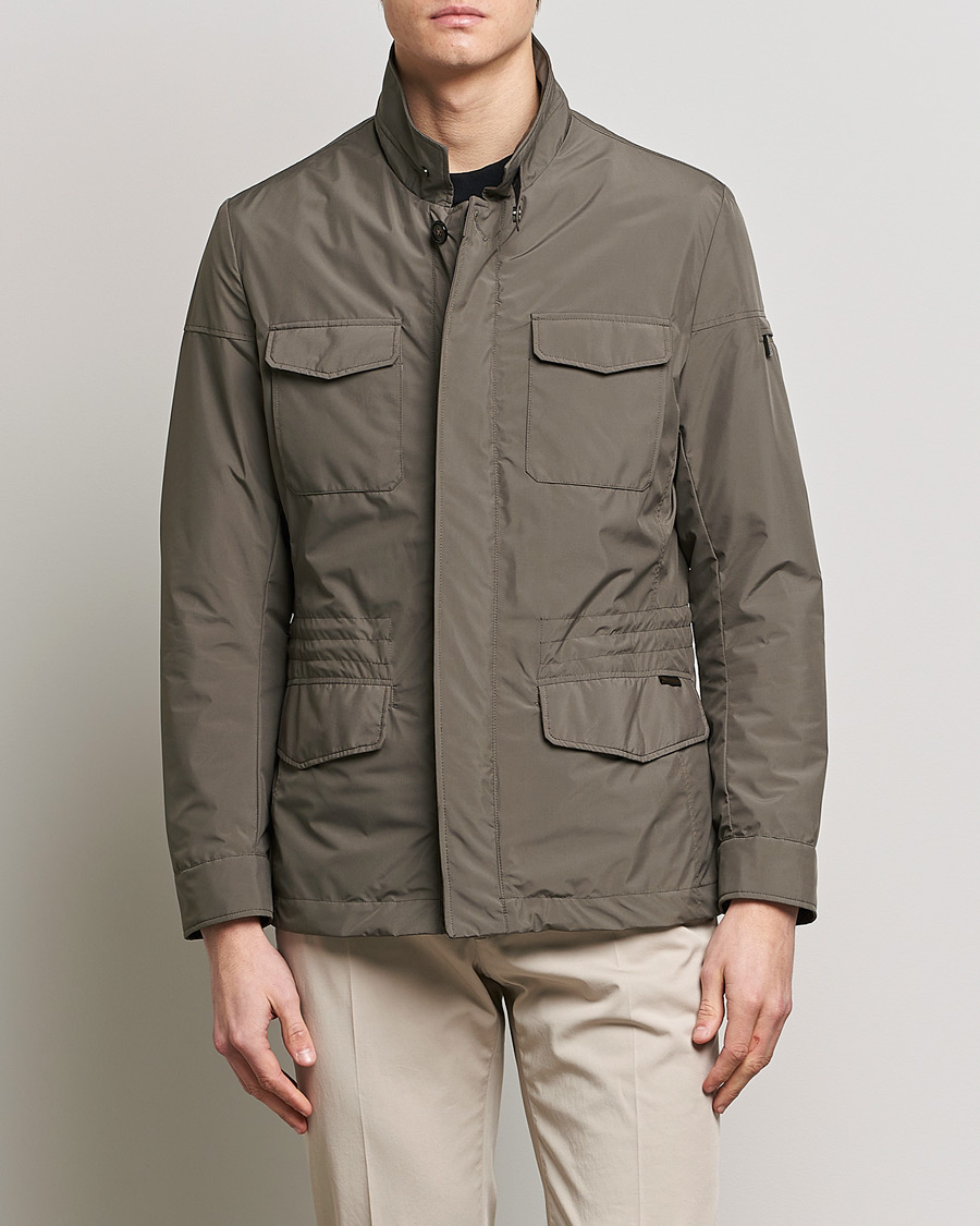 Homme | Manteaux Et Vestes | MooRER | Waterproof Nylon Field Jacket Brown