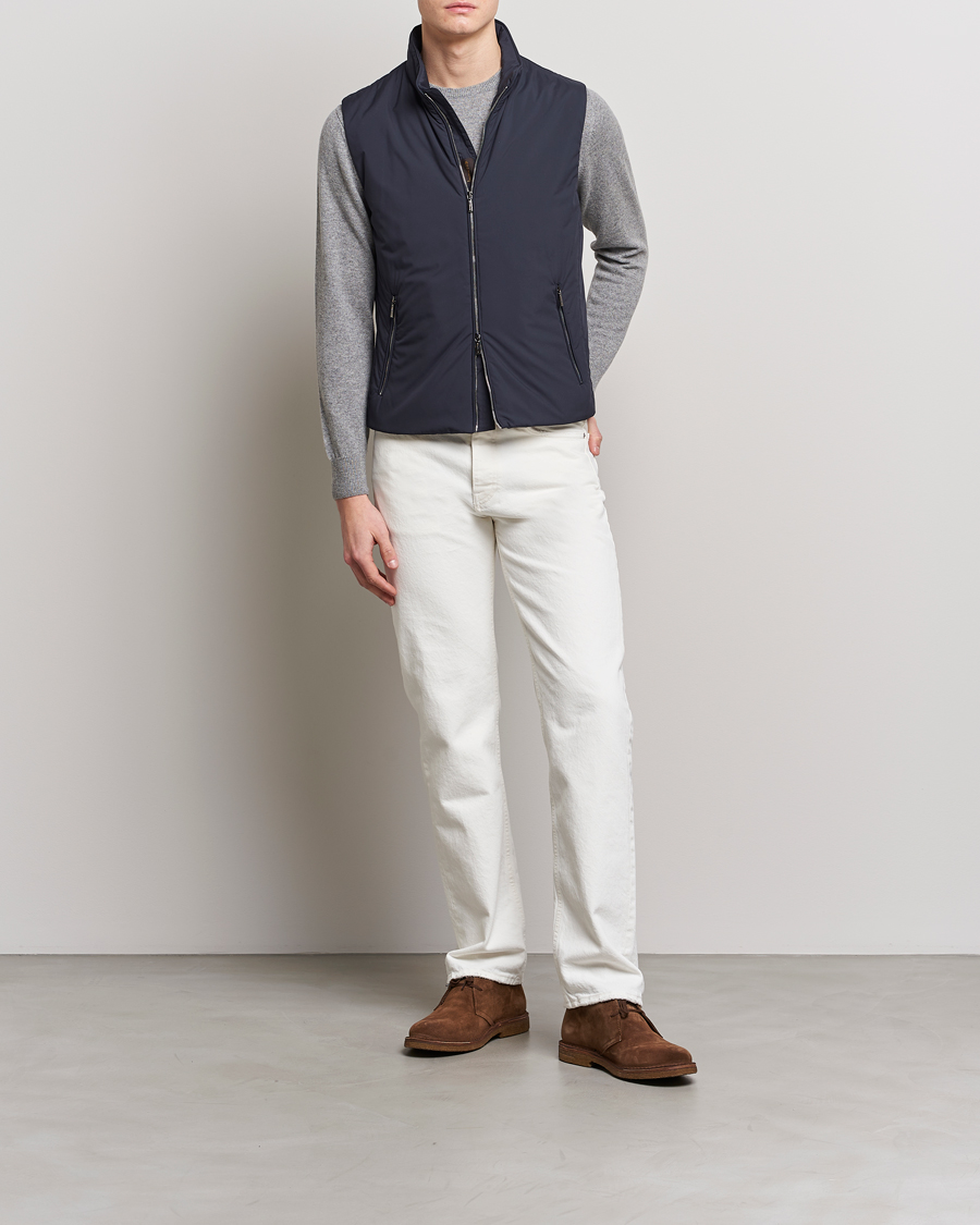 Homme | Manteaux Et Vestes | MooRER | Senio Padded Vest Navy