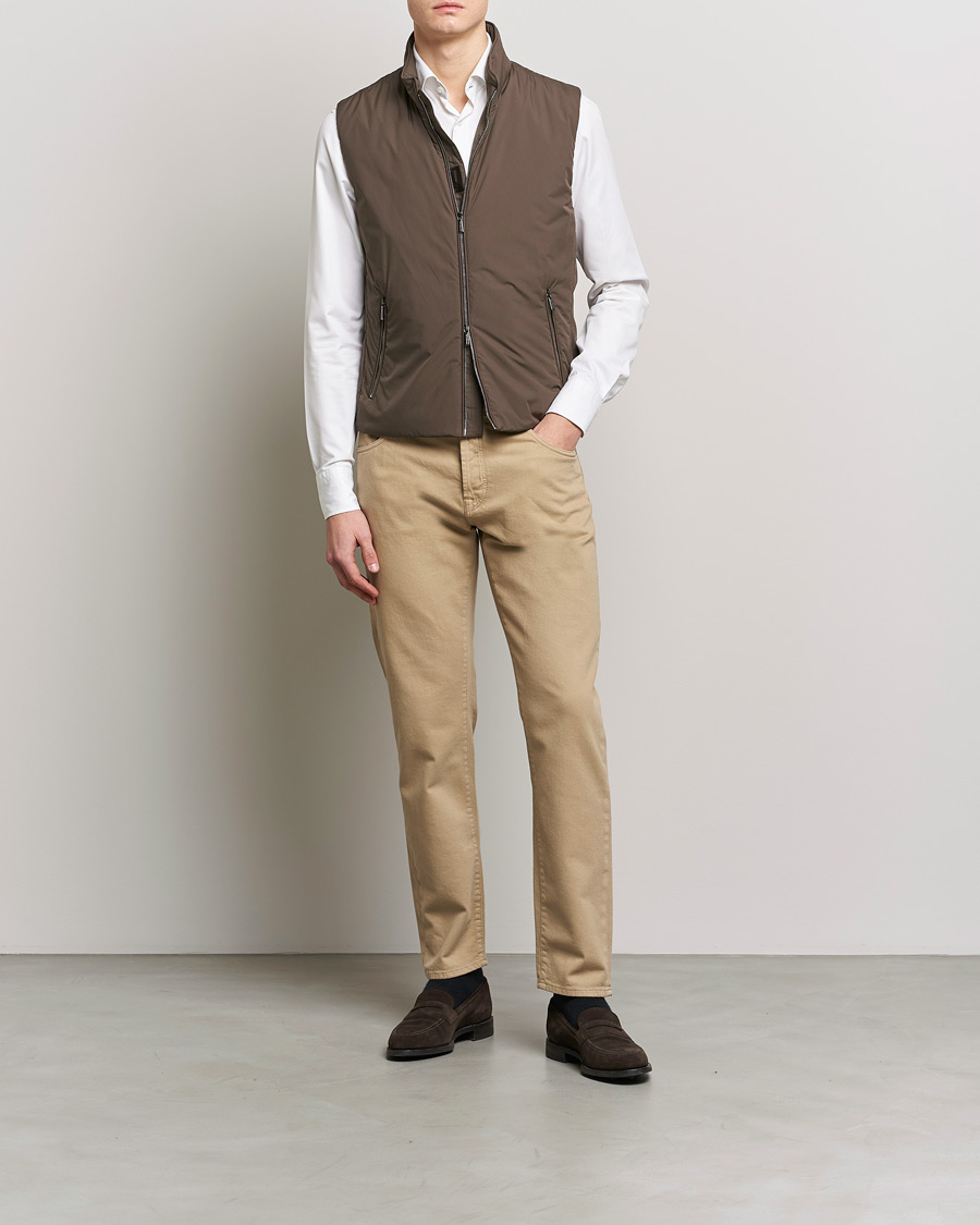 Homme | Gilets | MooRER | Senio Padded Vest Brown