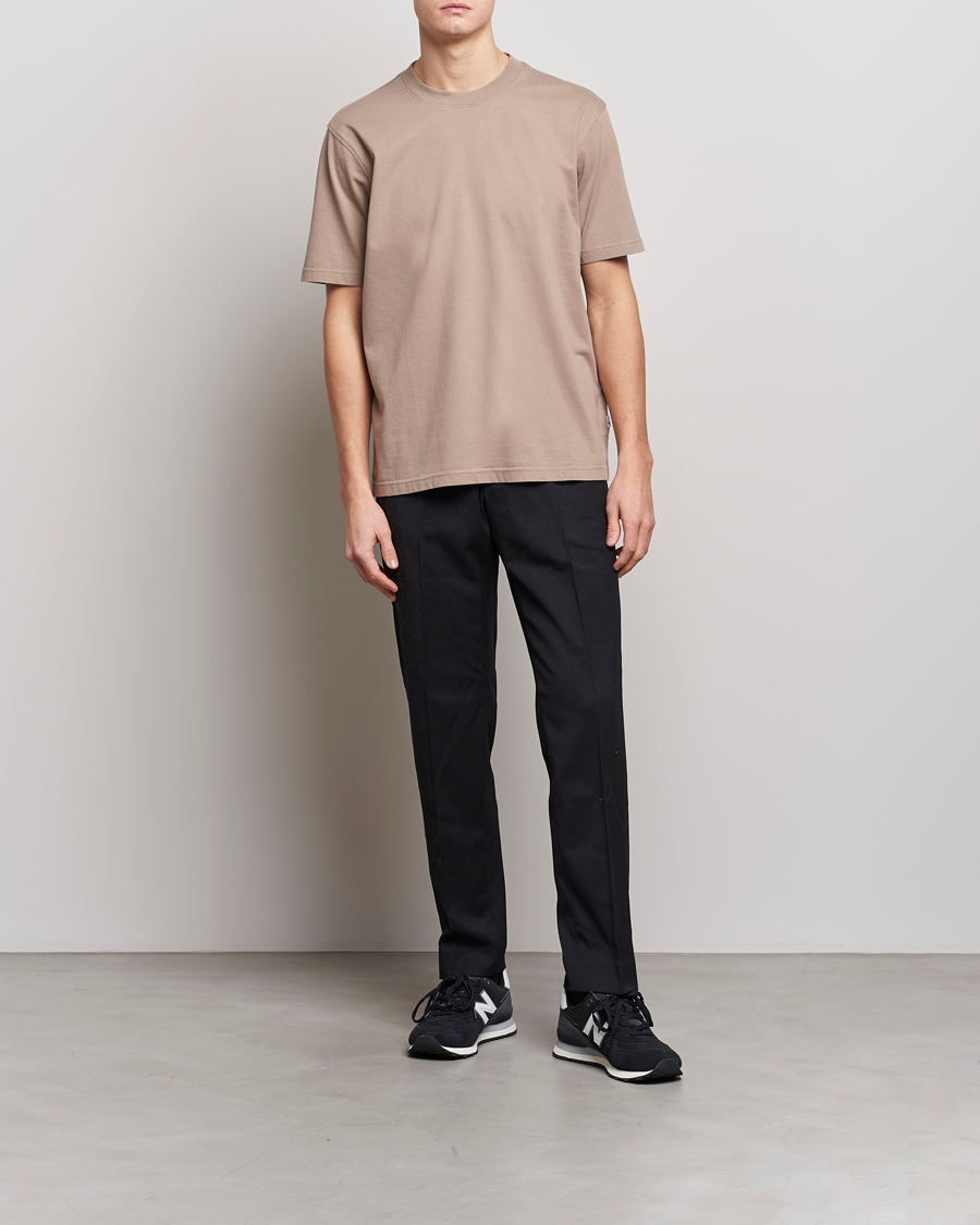 Homme | T-shirts | NN07 | Adam Pima Crew Neck T-Shirt Greige