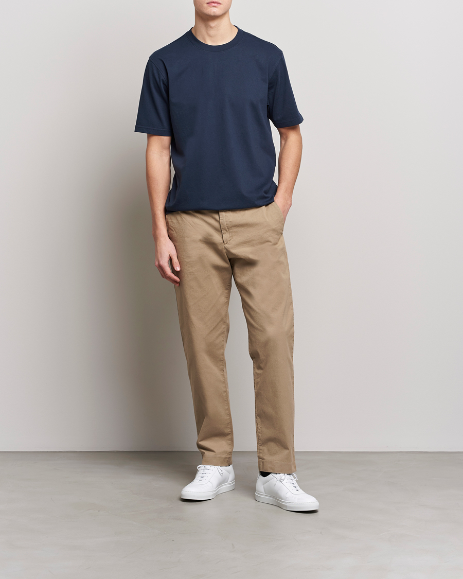Homme | T-shirts | NN07 | Adam Pima Crew Neck T-Shirt Navy Blue