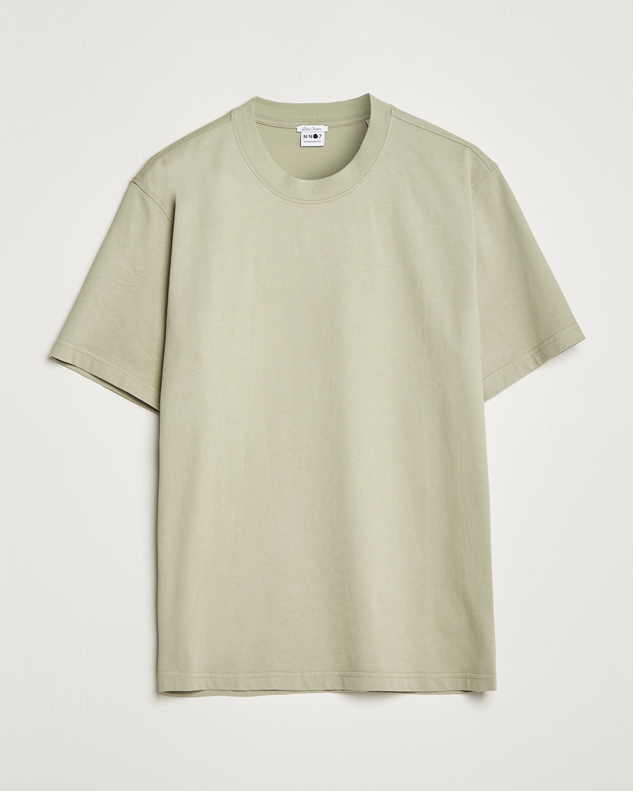 Homme | T-shirts | NN07 | Adam Pima Crew Neck T-Shirt Pale Green