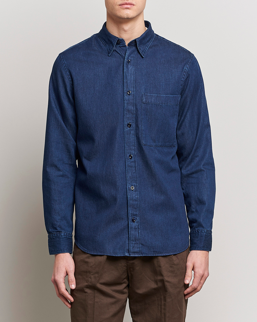 Homme | Chemises | NN07 | Cohen Tencel Denim Shirt Dark Indigo