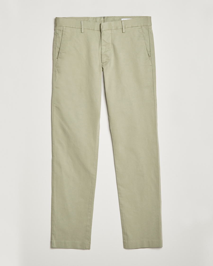 Homme | Pantalons | NN07 | Theo Regular Fit Stretch Chinos Oil Green