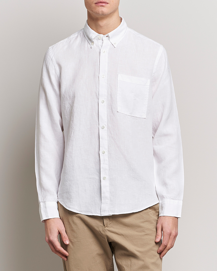 Men | NN07 | NN07 | Arne Linen Shirt White