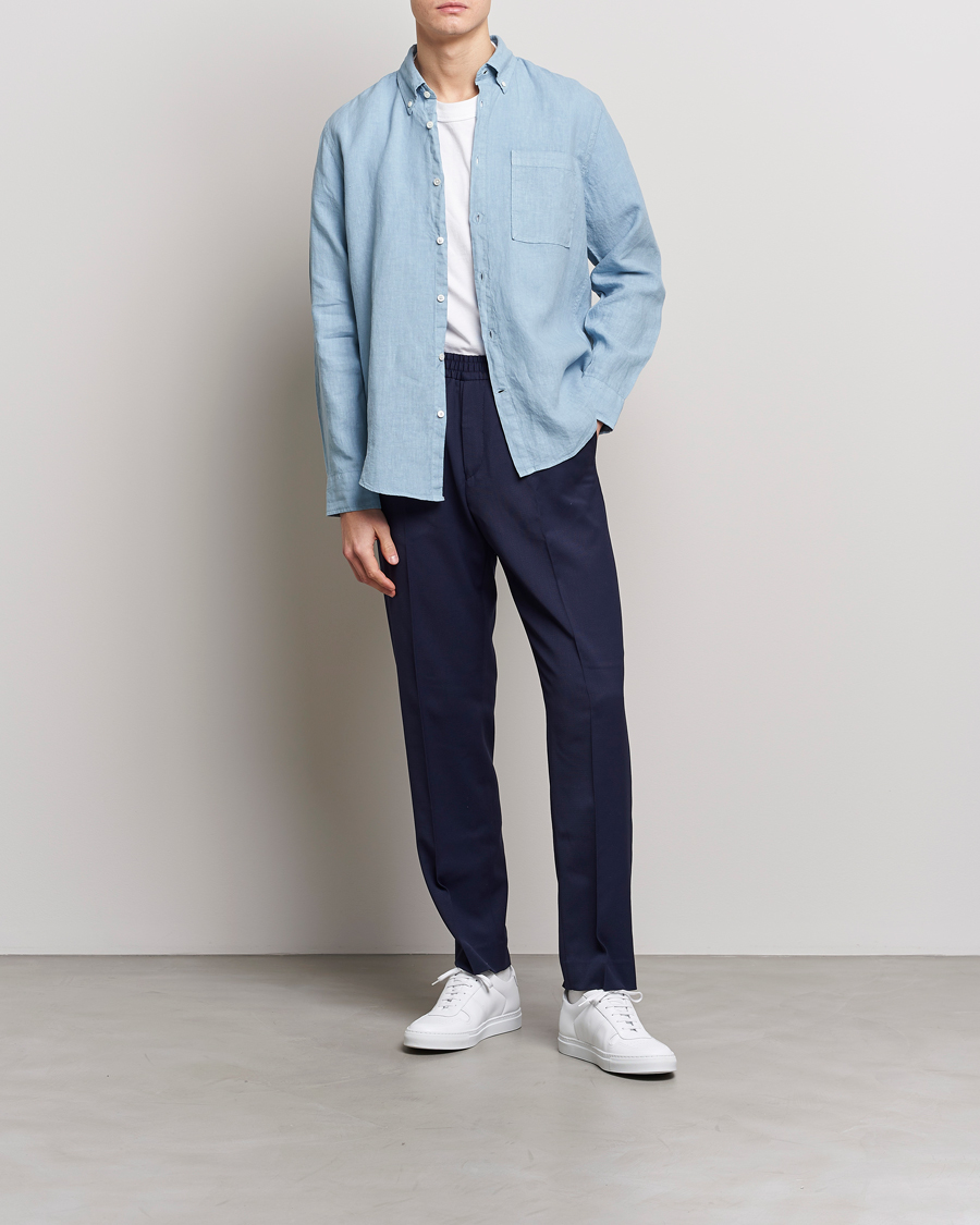 Homme | Chemises | NN07 | Arne Linen Shirt Ashley Blue