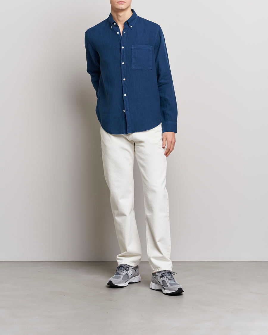 Homme | Chemises | NN07 | Arne Linen Shirt Sargasso Sea
