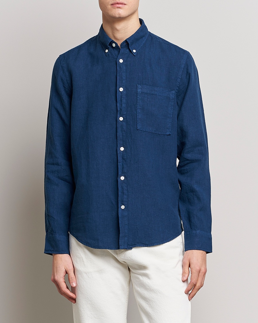 Homme | Chemises | NN07 | Arne Linen Shirt Sargasso Sea