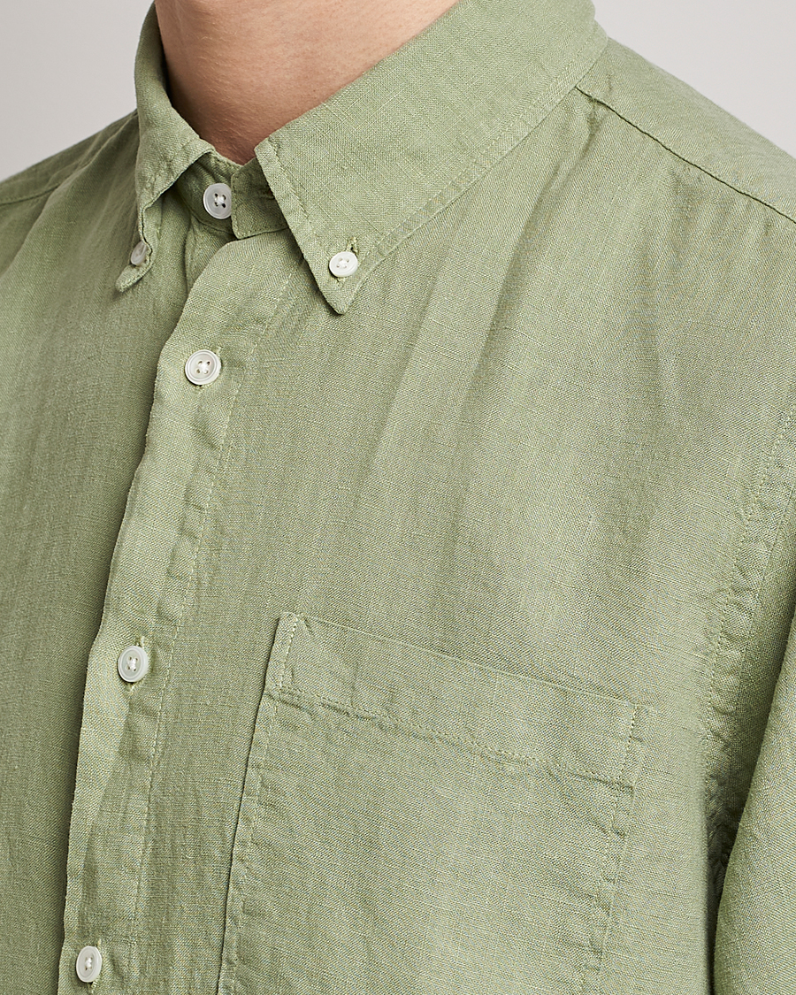 Homme | Chemises | NN07 | Arne Linen Shirt Pale Green