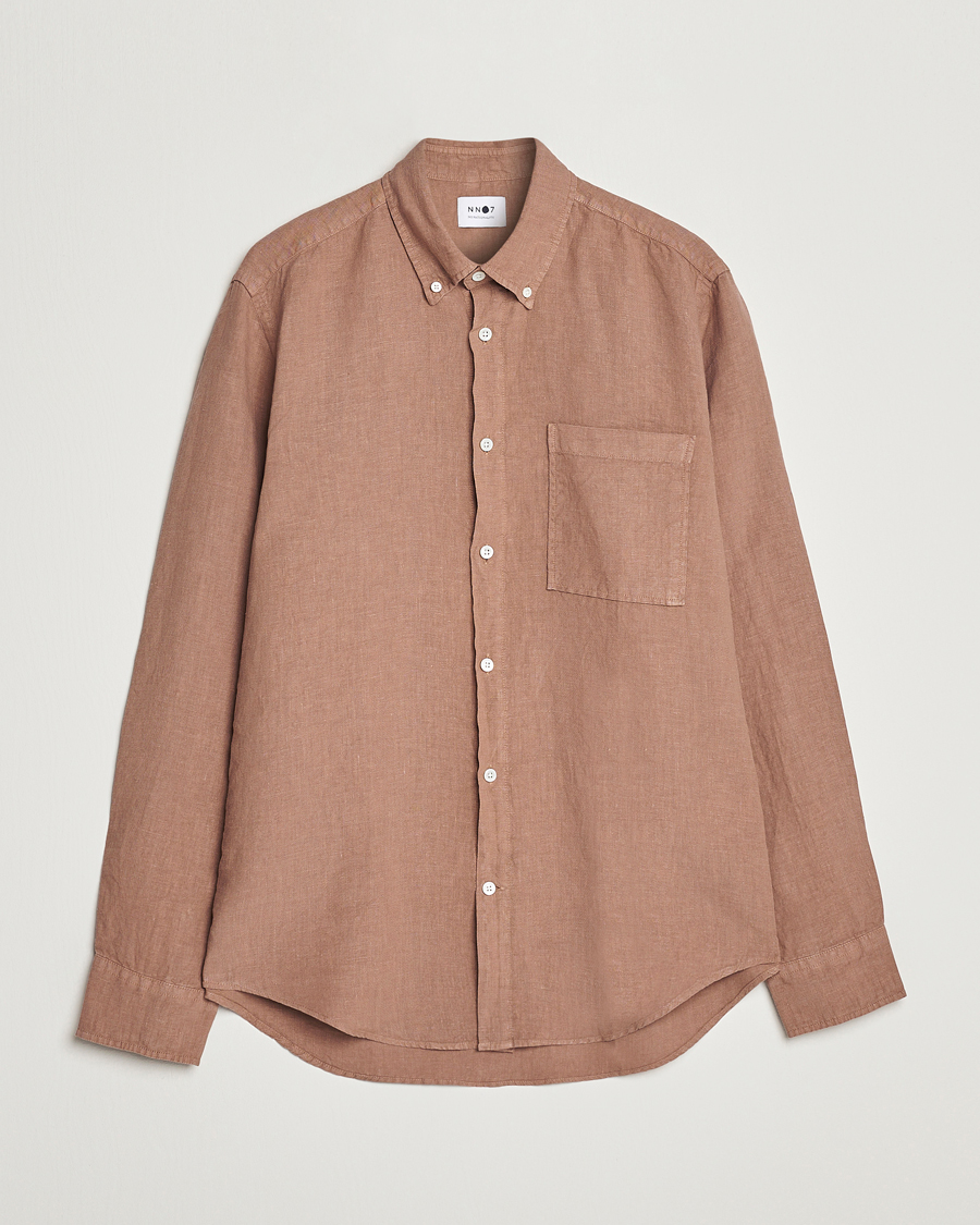 Homme | Chemises | NN07 | Arne Linen Shirt Nougat