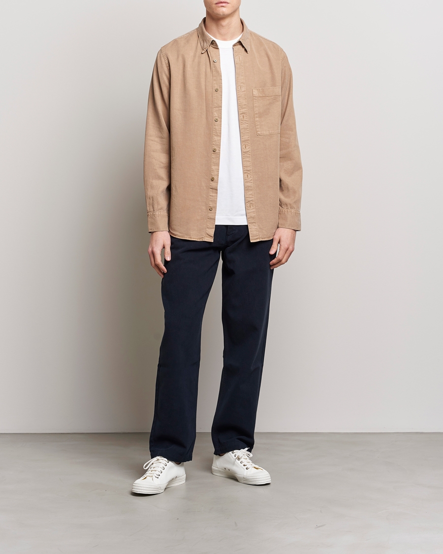 Homme | Chemises | NN07 | Cohen Tencel Shirt Greige