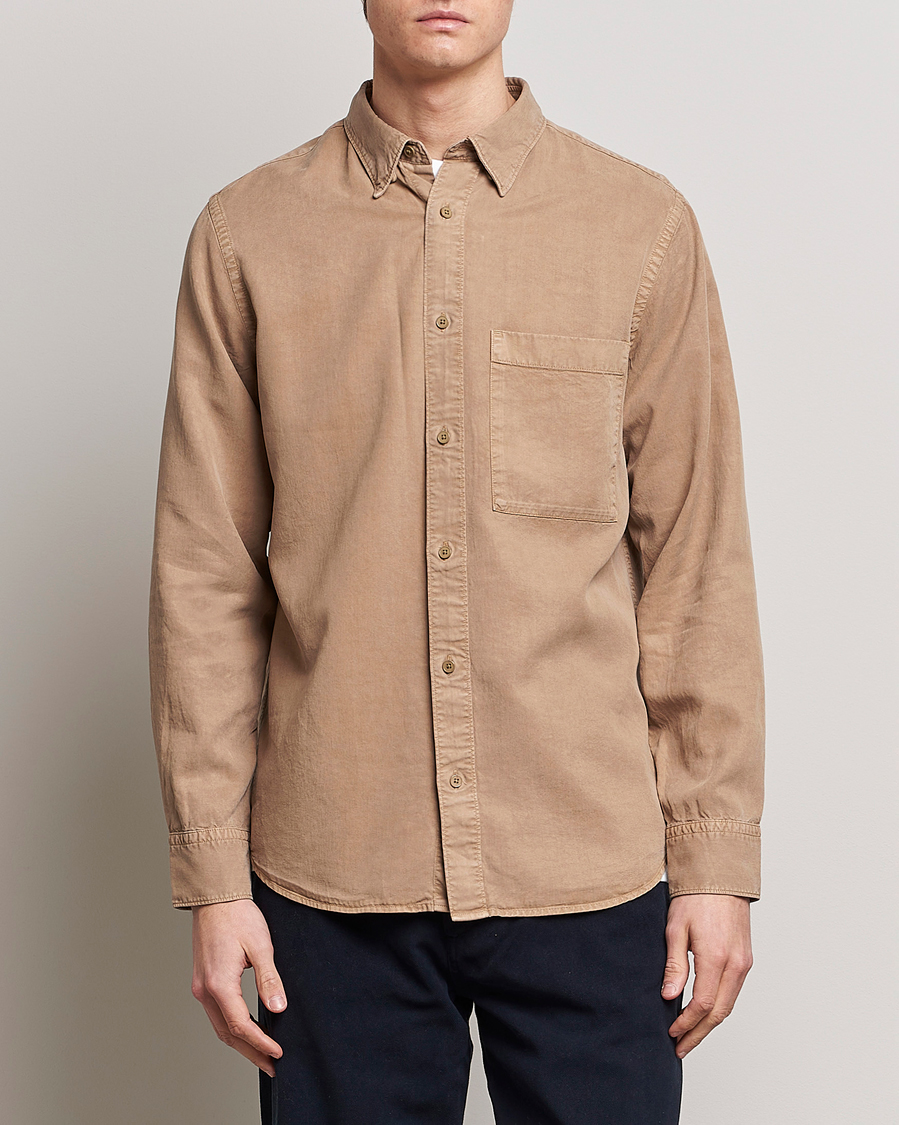 Homme | Chemises | NN07 | Cohen Tencel Shirt Greige