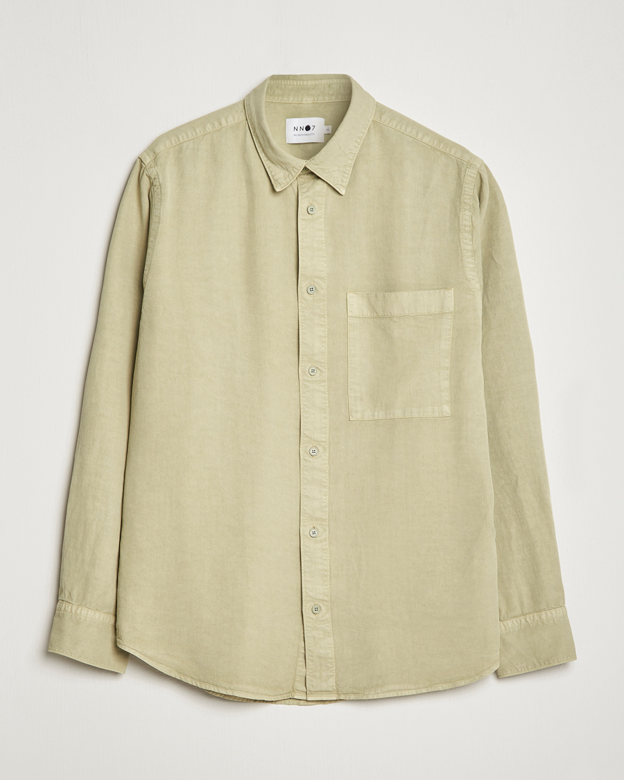 Homme | Chemises | NN07 | Cohen Tencel Shirt Pale Green
