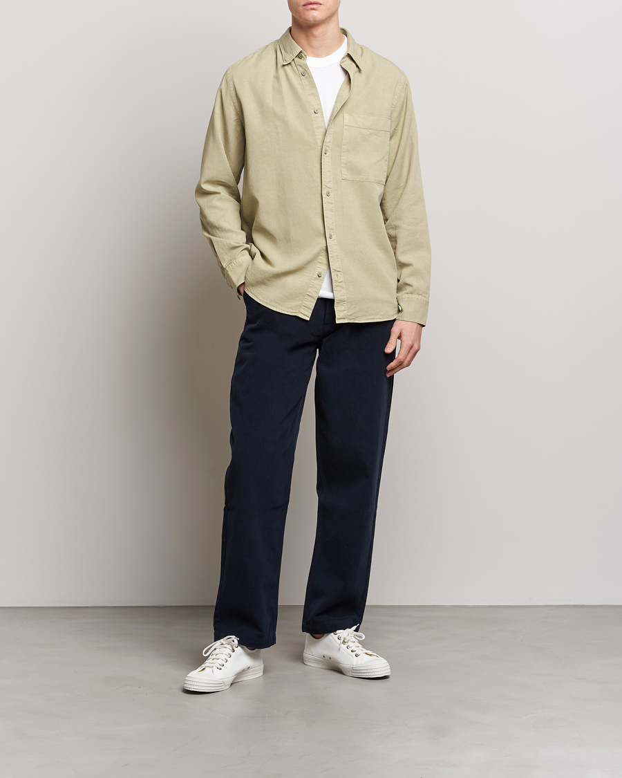 Homme | Chemises | NN07 | Cohen Tencel Shirt Pale Green