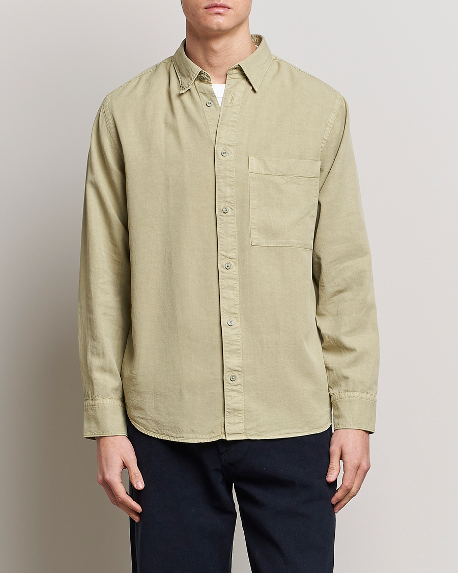 Homme | Chemises | NN07 | Cohen Tencel Shirt Pale Green
