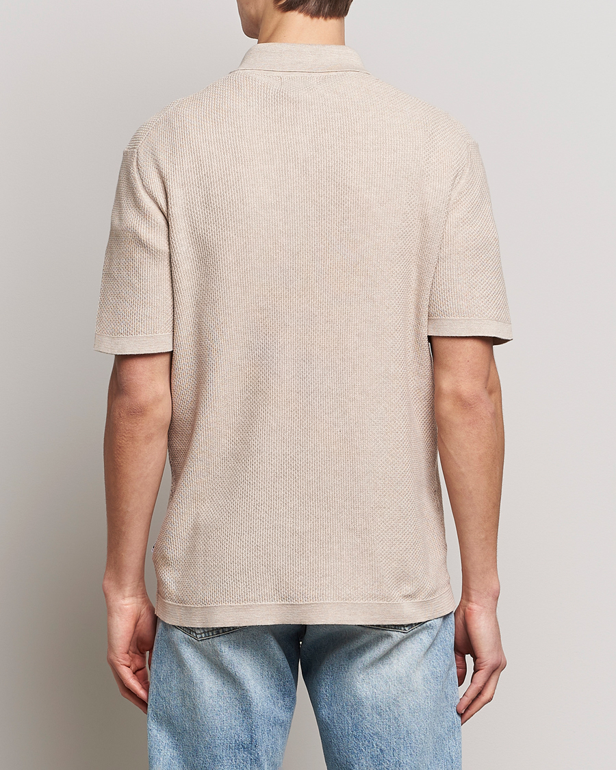 Homme | Polos | NN07 | Hansie Structured Zip Polo Cream