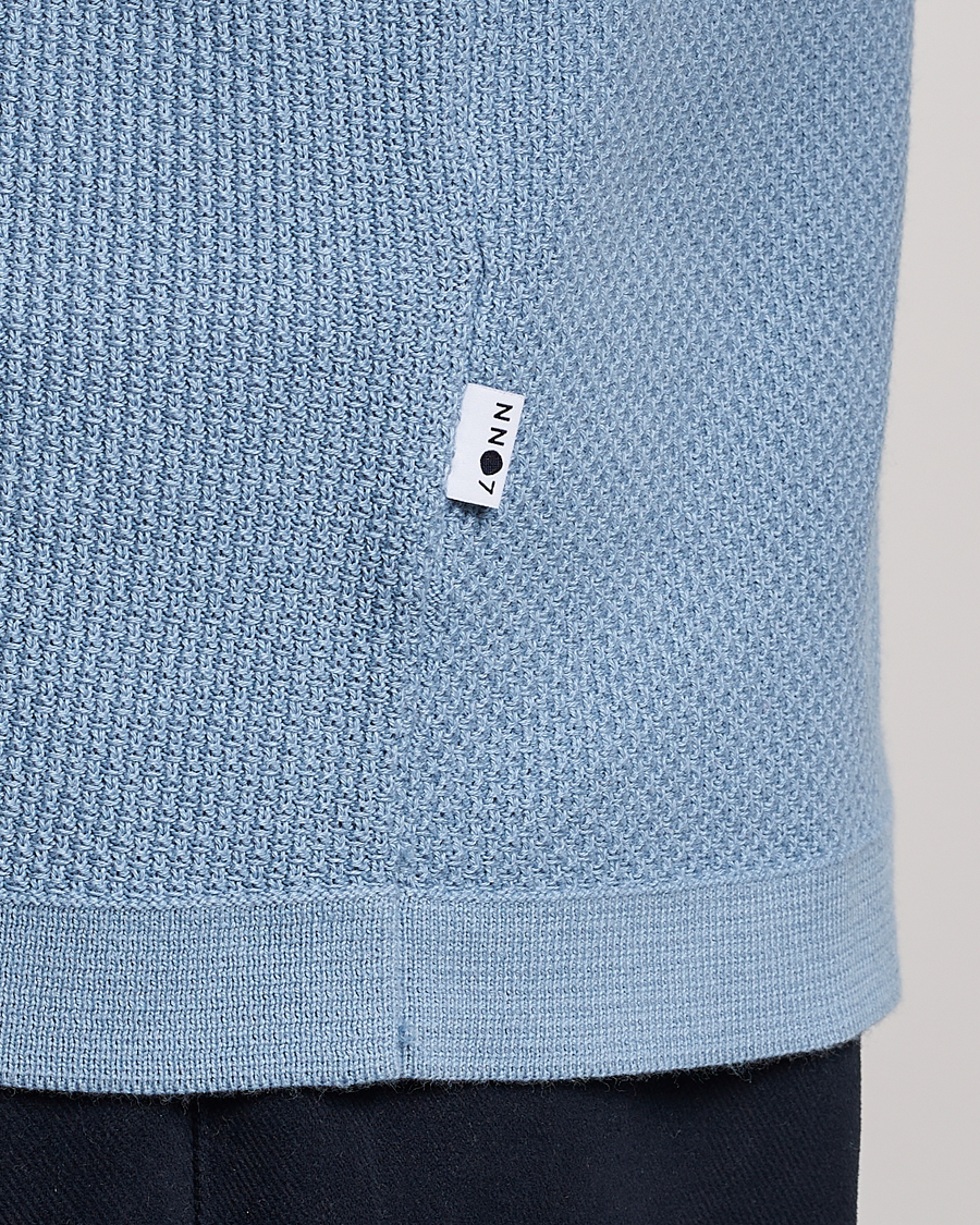 Homme | Polos | NN07 | Hansie Structured Zip Polo Ashley Blue