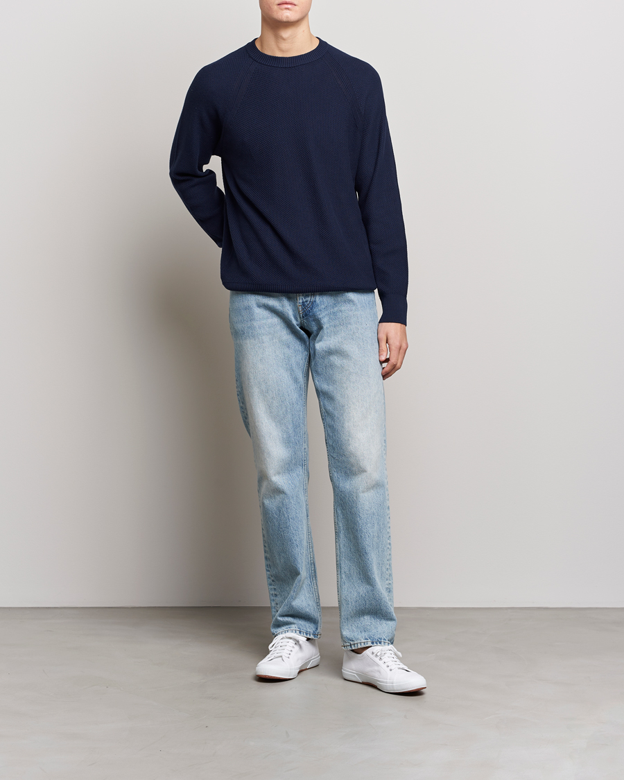 Homme | Pulls Et Tricots | NN07 | Brandon Cotton Knitted Sweater Navy Blue