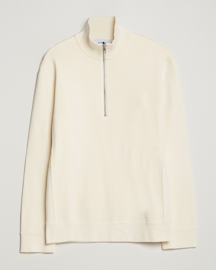 Homme | Pulls Et Tricots | NN07 | Luis Knitted Half-Zip Sweater Ecru