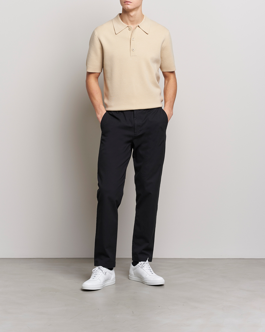 Homme | Polos | NN07 | Harald Knitted Polo Ecru