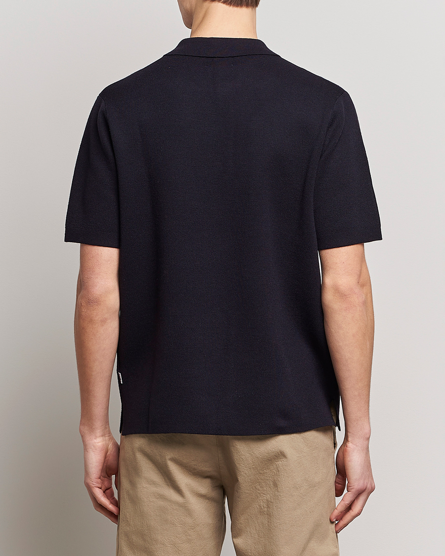 Homme | Polos | NN07 | Harald Knitted Polo Navy Blue