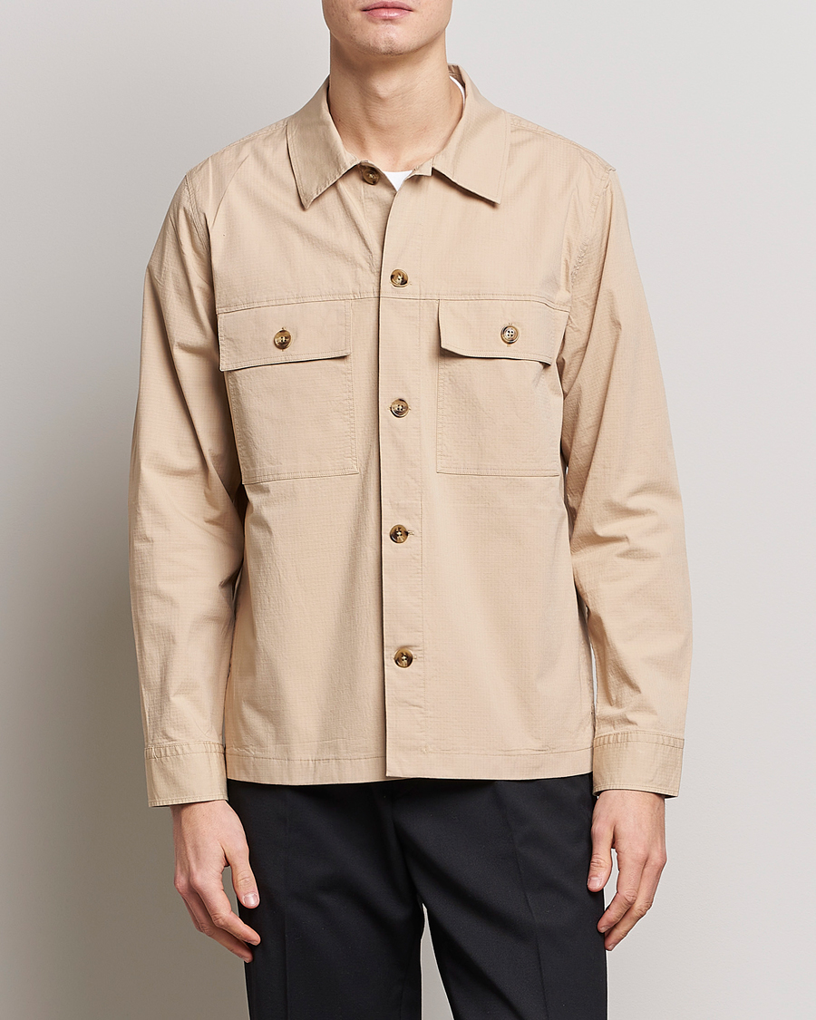 Homme | Chemises | NN07 | Wilas Ripstop Overshirt Cream