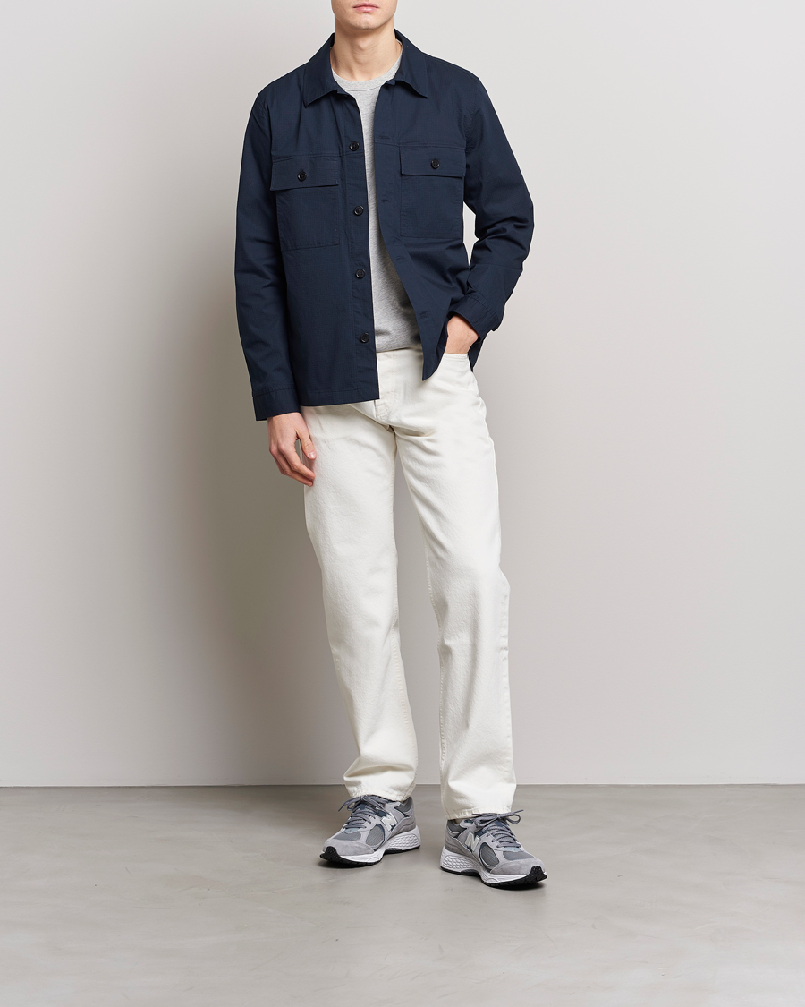Homme | Chemises | NN07 | Wilas Ripstop Overshirt Navy Blue