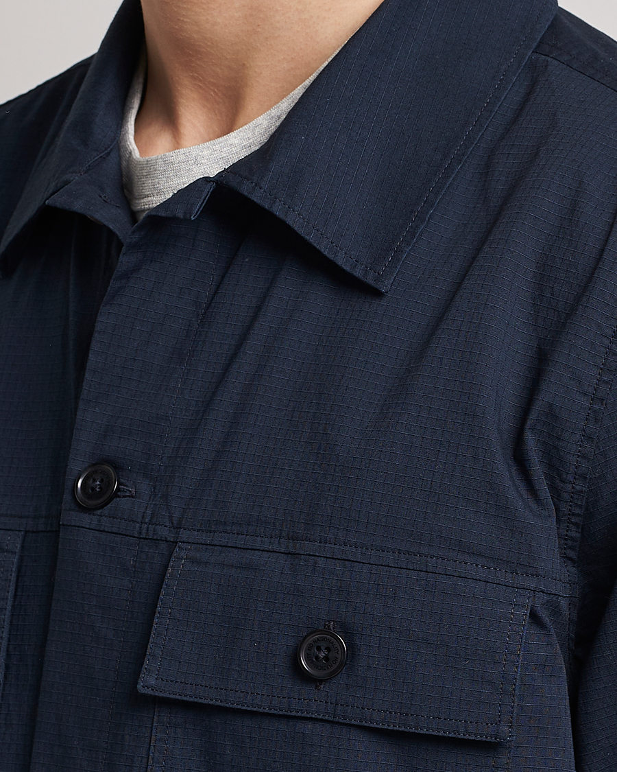 Homme | Chemises | NN07 | Wilas Ripstop Overshirt Navy Blue