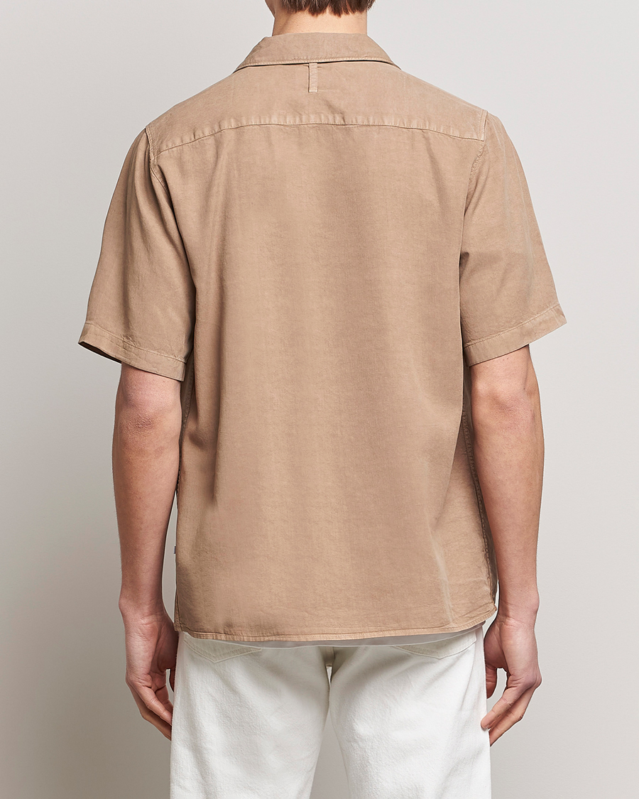 Homme | Chemises | NN07 | Julio Tencel Resort Collar Shirt Greige