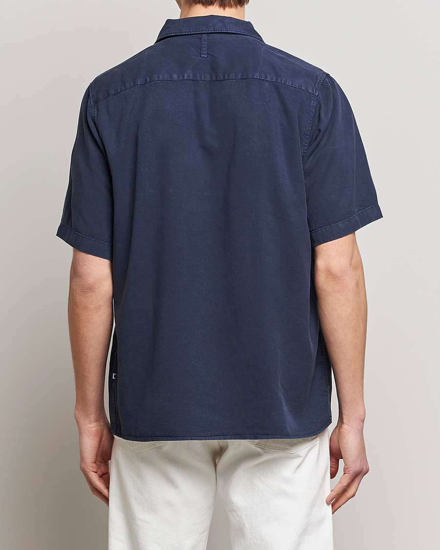 Homme | Chemises | NN07 | Julio Tencel Resort Collar Shirt Sargasso Sea