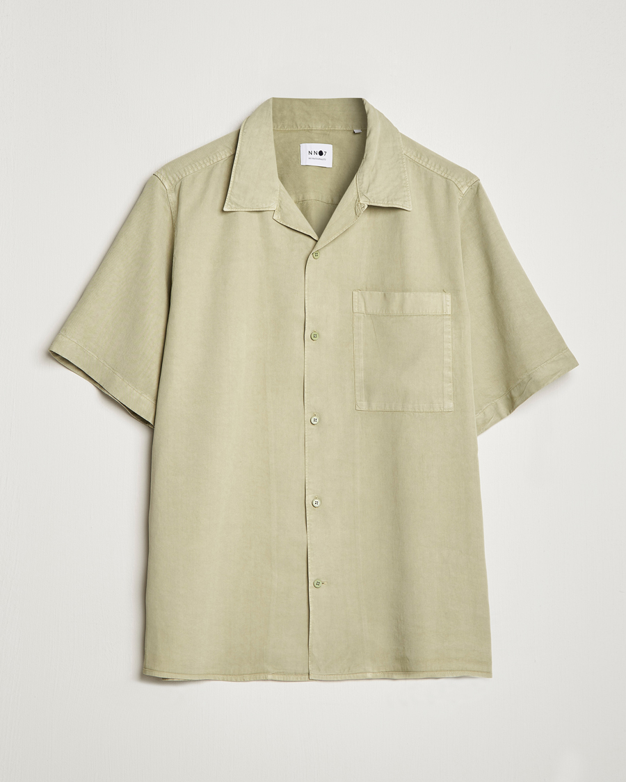 Homme | Chemises | NN07 | Julio Tencel Resort Collar Shirt Pale Green
