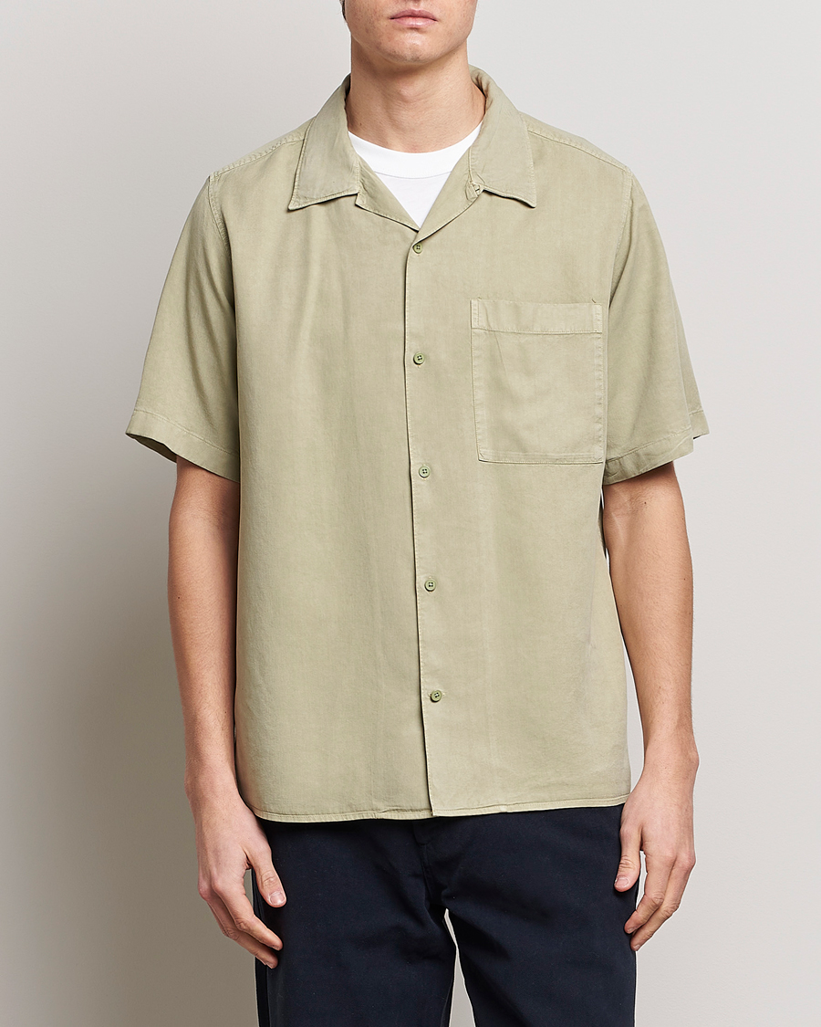 Homme | Chemises | NN07 | Julio Tencel Resort Collar Shirt Pale Green