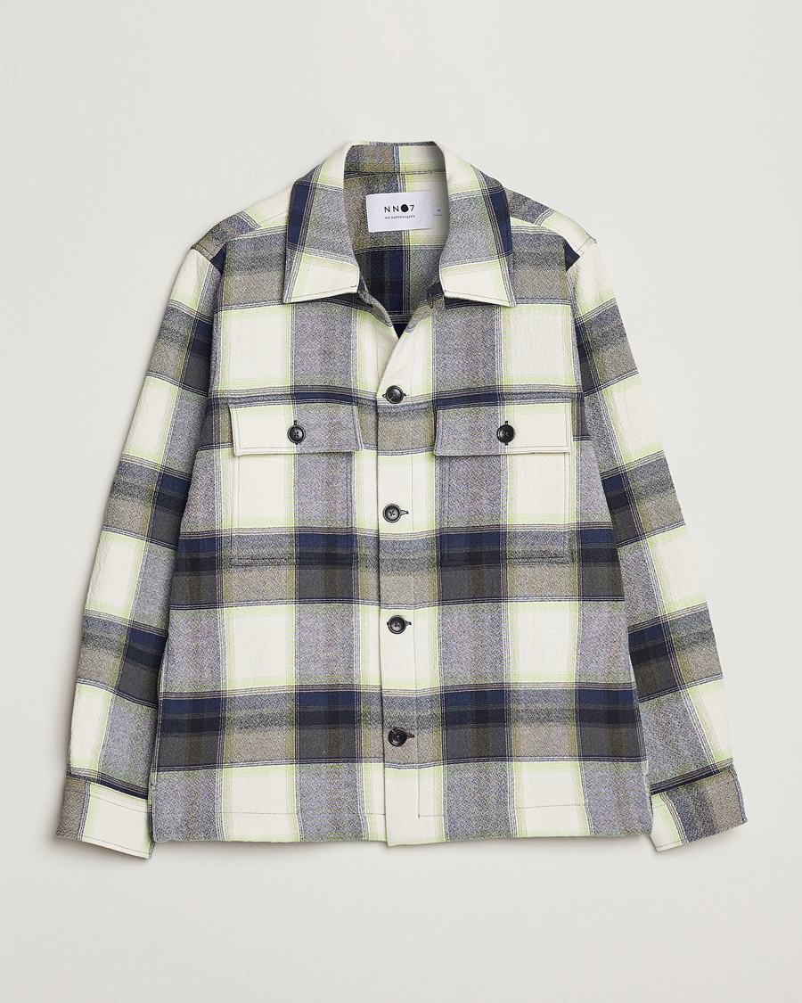 Homme | Chemises | NN07 | Wilas Checked Pocket Overshirt Blue