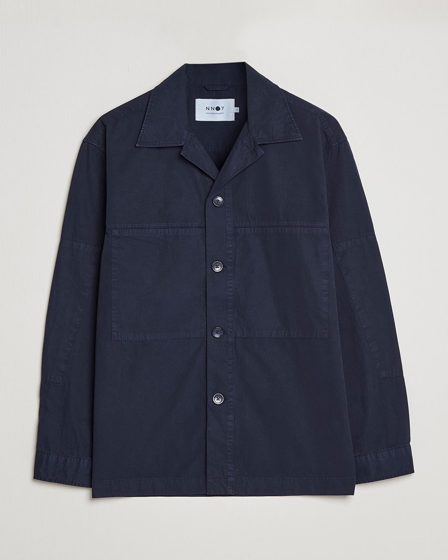 Homme | Chemises | NN07 | Andre Patch Pocket Overshirt Navy Blue