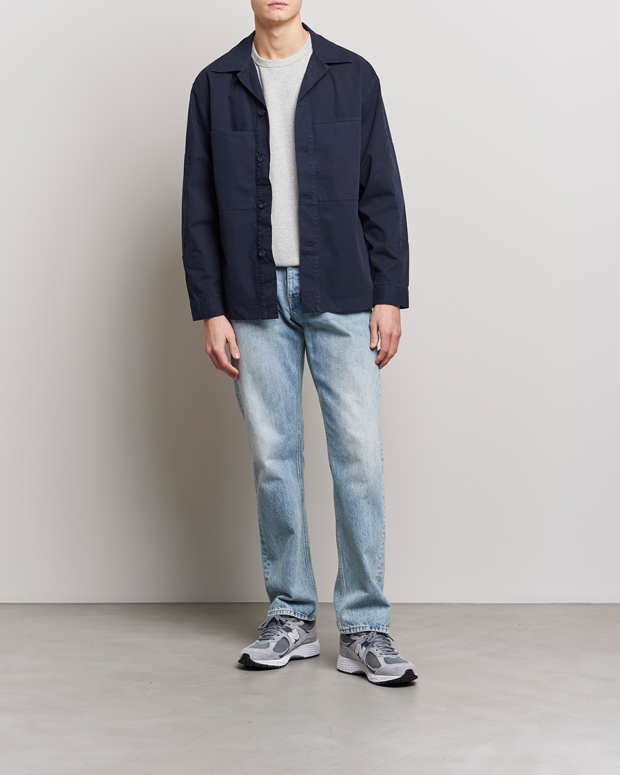 Homme | Chemises | NN07 | Andre Patch Pocket Overshirt Navy Blue