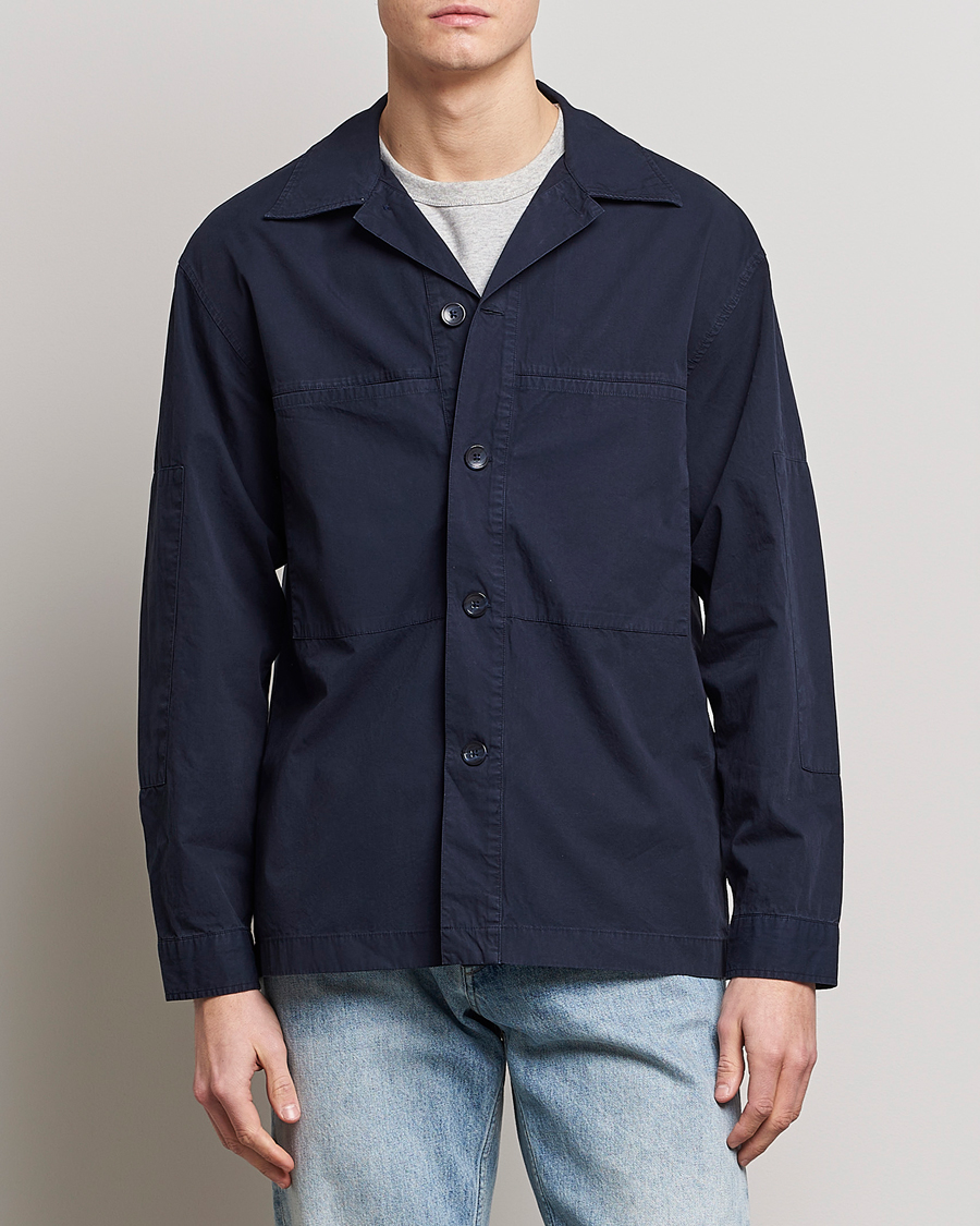Homme | Chemises | NN07 | Andre Patch Pocket Overshirt Navy Blue