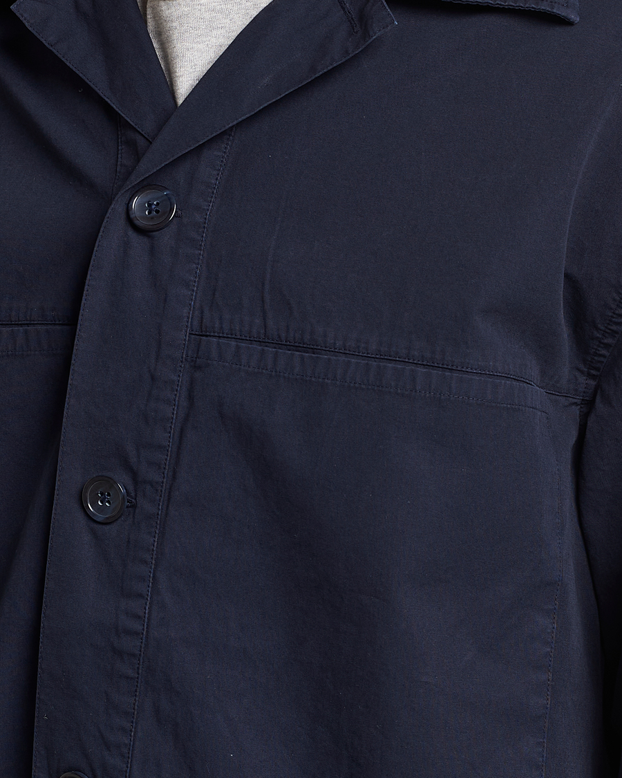 Homme | Chemises | NN07 | Andre Patch Pocket Overshirt Navy Blue