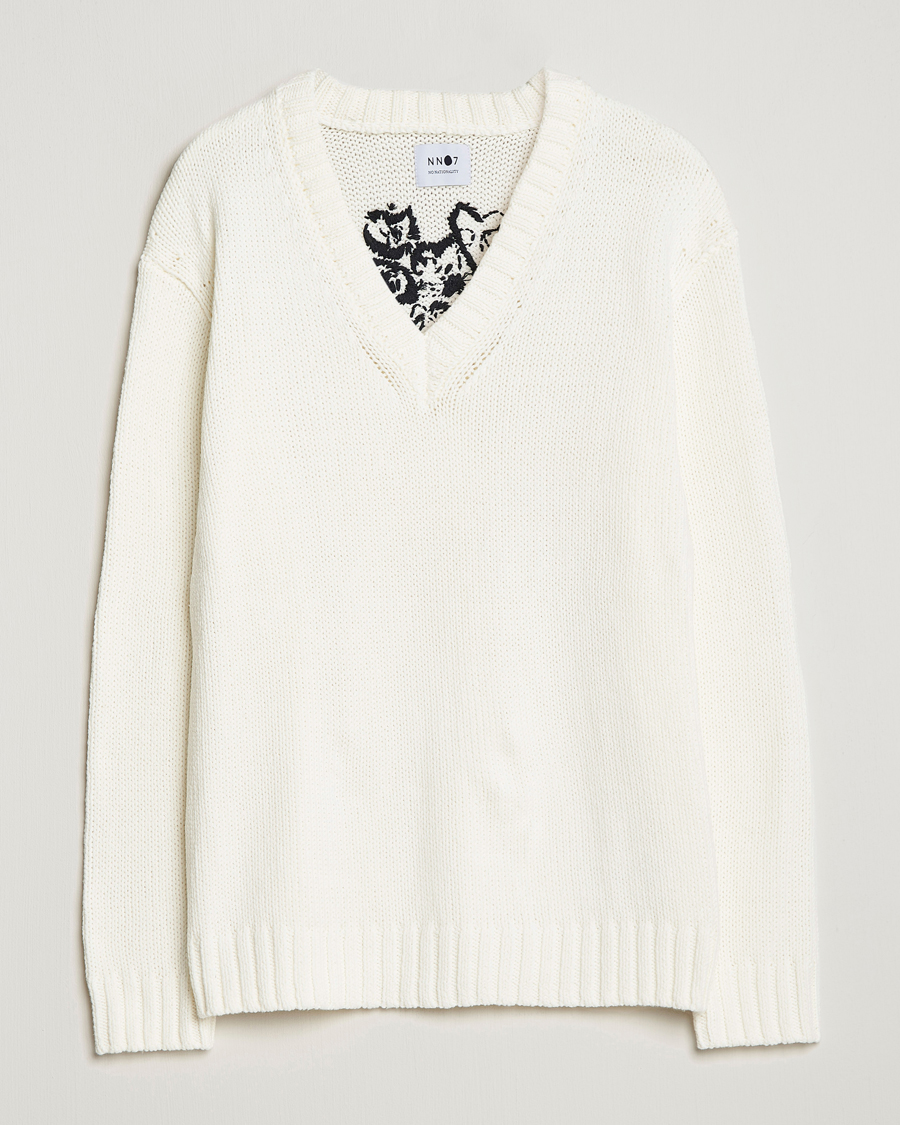 Homme | Pulls Et Tricots | NN07 | Jasper Knitted V-Neck Sweater Ecru