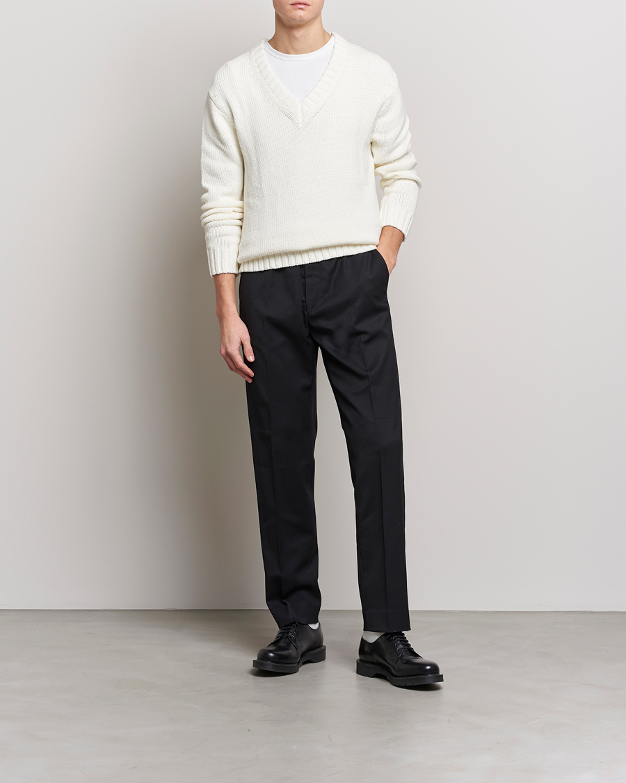 Homme | Pulls Et Tricots | NN07 | Jasper Knitted V-Neck Sweater Ecru