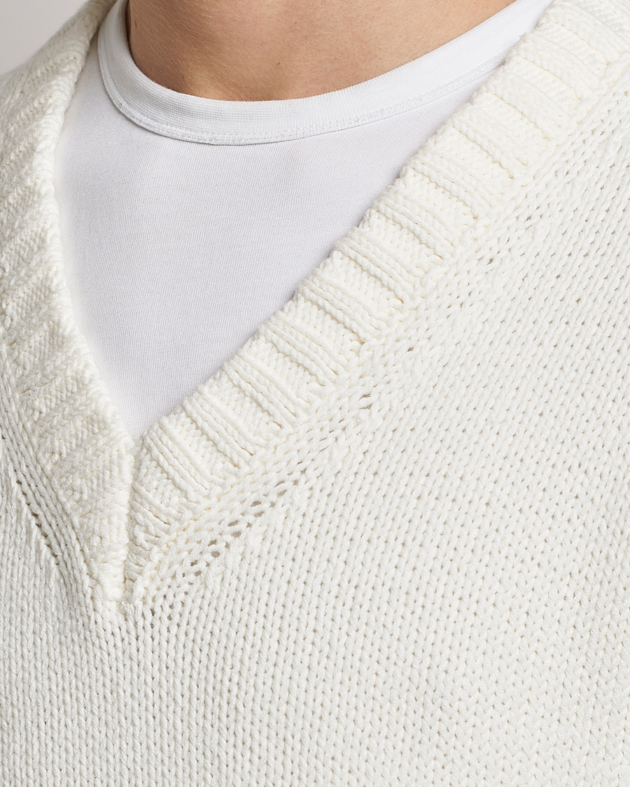 Homme | Pulls Et Tricots | NN07 | Jasper Knitted V-Neck Sweater Ecru