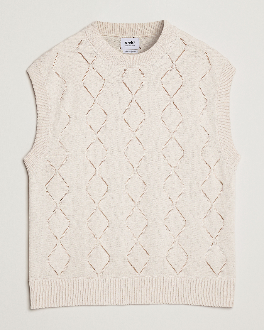 Homme | Pulls Et Tricots | NN07 | Crew Neck Vest Ecru