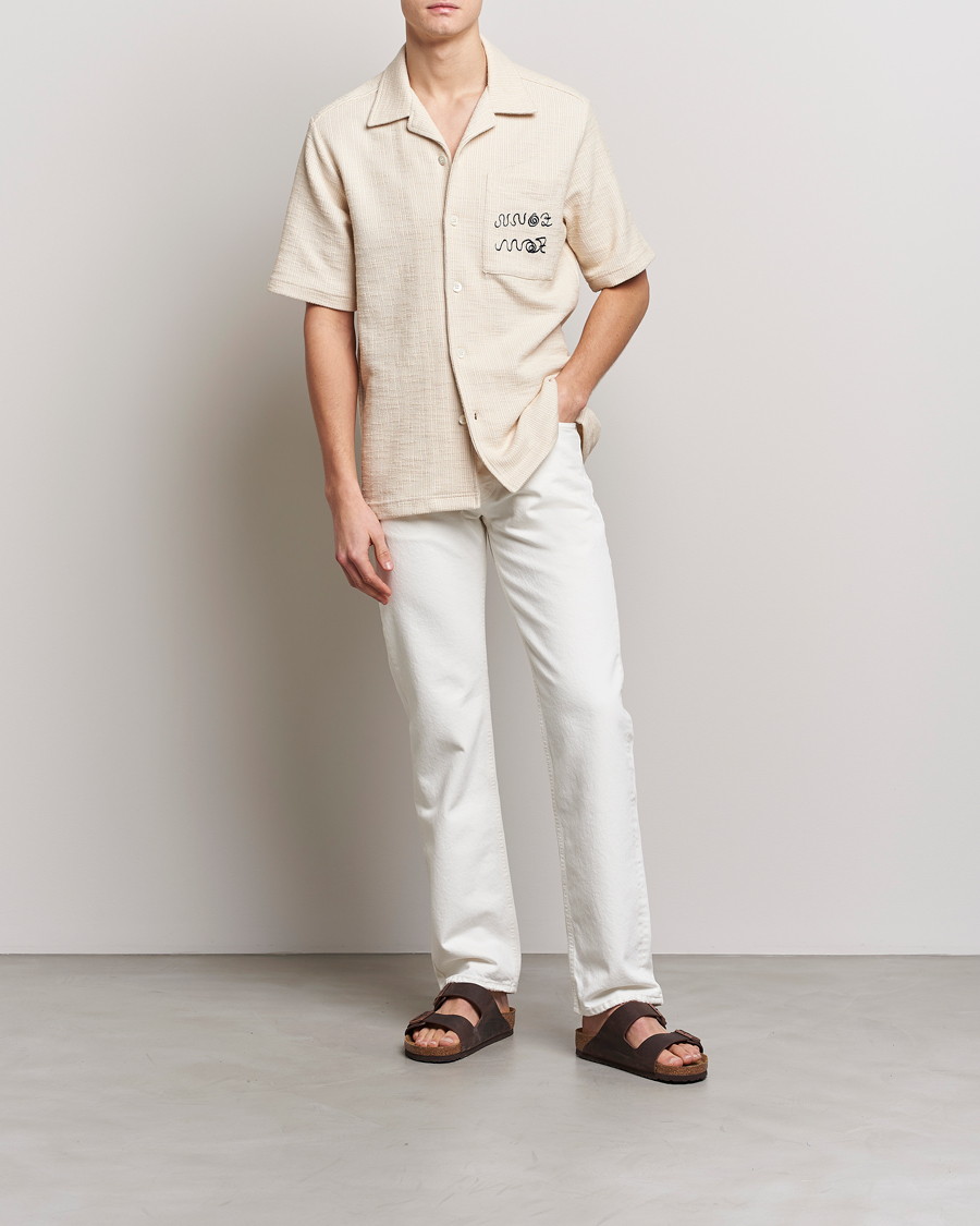 Homme | Chemises | NN07 | Julio Knitted Structured Shirt Ecru