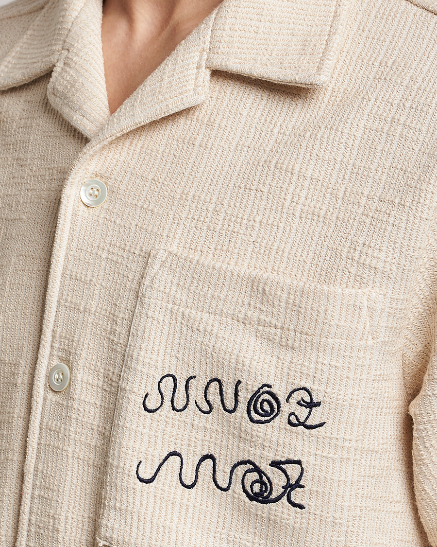 Homme | Chemises | NN07 | Julio Knitted Structured Shirt Ecru