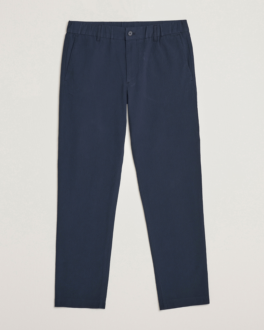 Homme | Pantalons | NN07 | Theodore Seersucker Pants Navy Blue