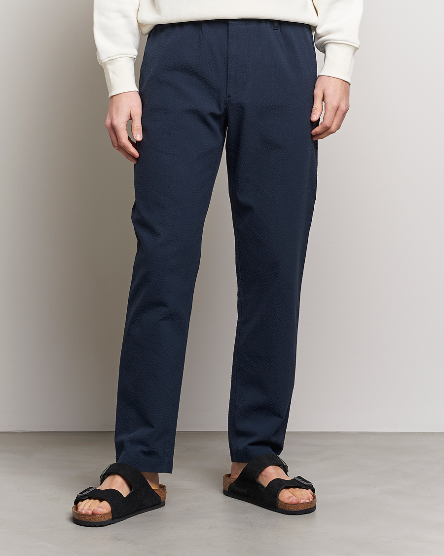 Homme | Pantalons | NN07 | Theodore Seersucker Pants Navy Blue