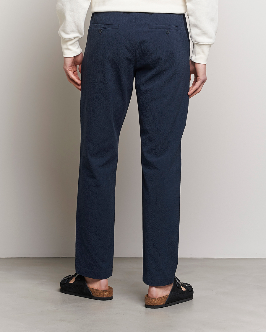 Homme | Pantalons | NN07 | Theodore Seersucker Pants Navy Blue