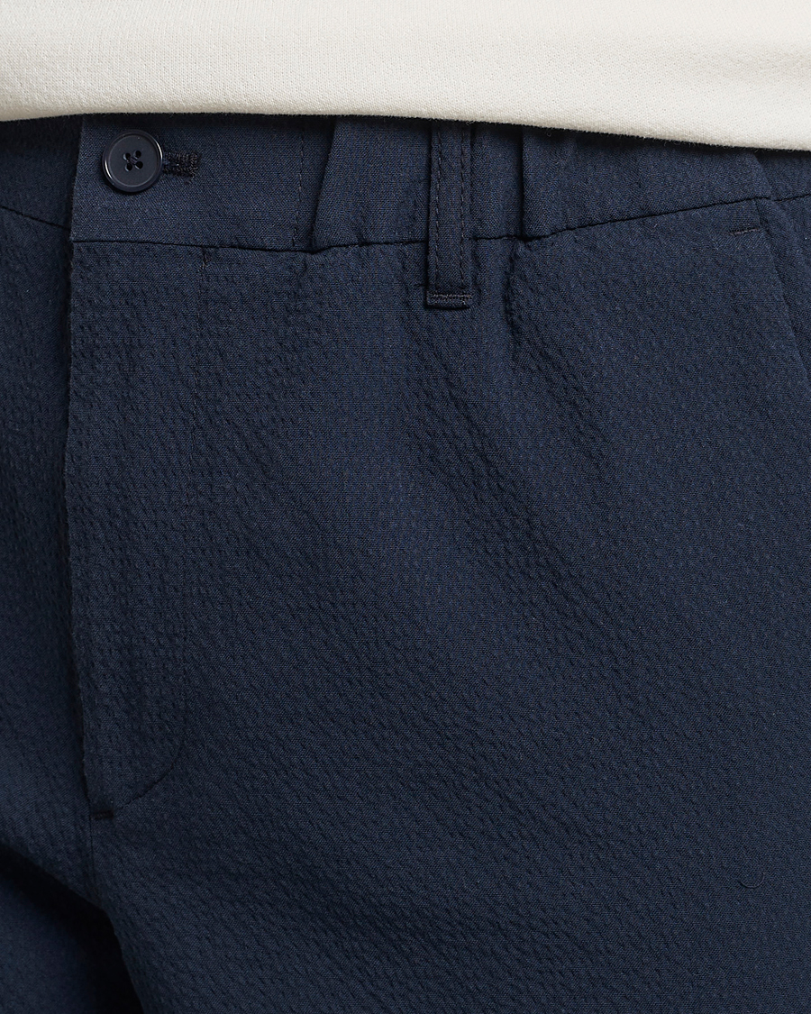 Homme | Pantalons | NN07 | Theodore Seersucker Pants Navy Blue