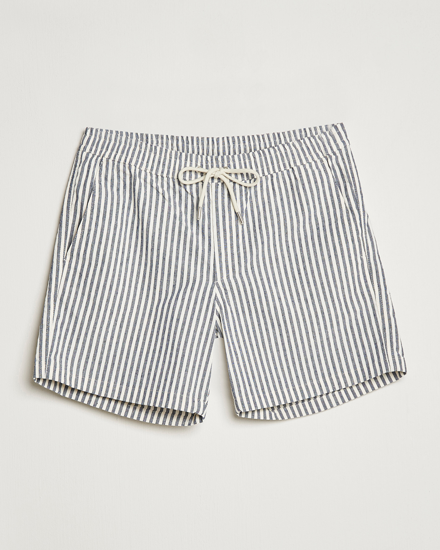 Homme | Shorts | NN07 | Gregor Creppe Drawstring Shorts Navy/White